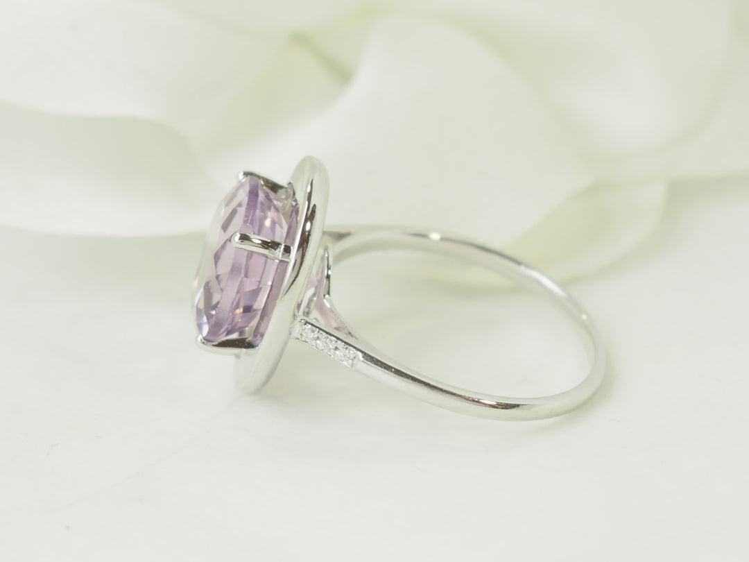 Bague Mauboussin "Vraiment jolie mon amour" en or blanc, Améthyste et diamants
