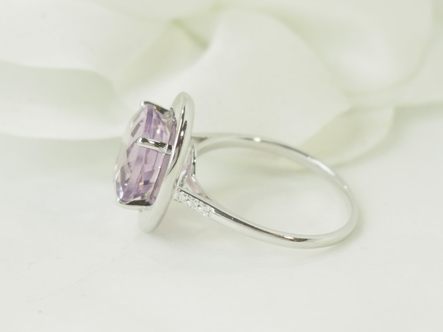 Bague Mauboussin "Vraiment jolie mon amour" en or blanc, Améthyste et diamants