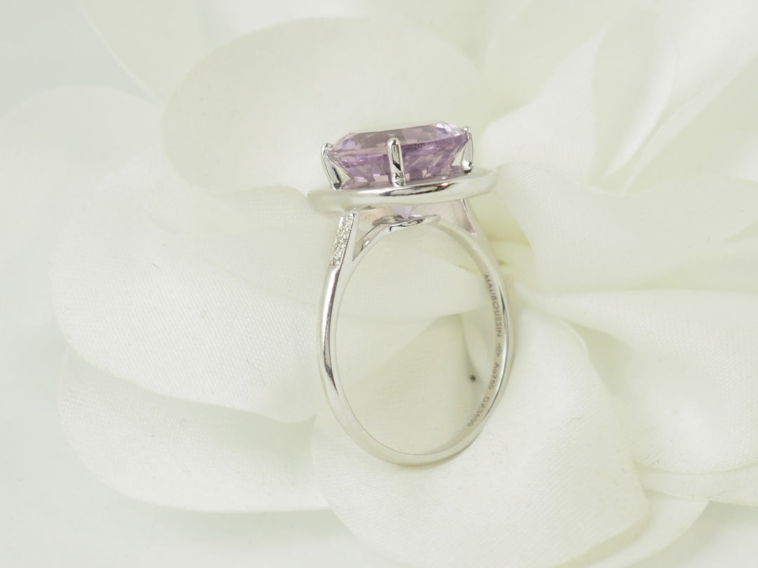 Bague Mauboussin "Vraiment jolie mon amour" en or blanc, Améthyste et diamants