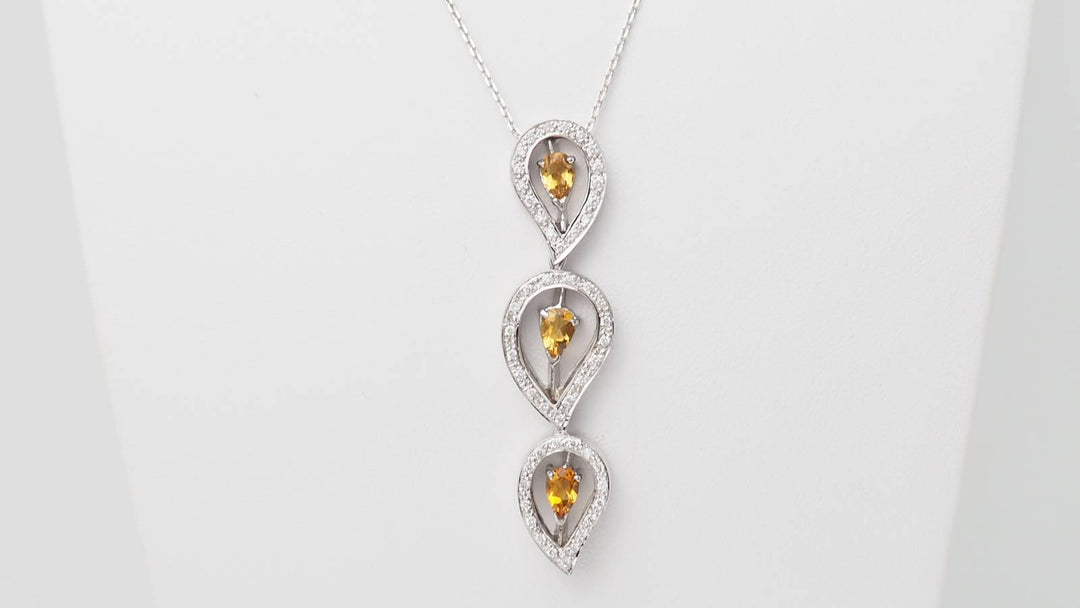 Collier en citrine et diamants