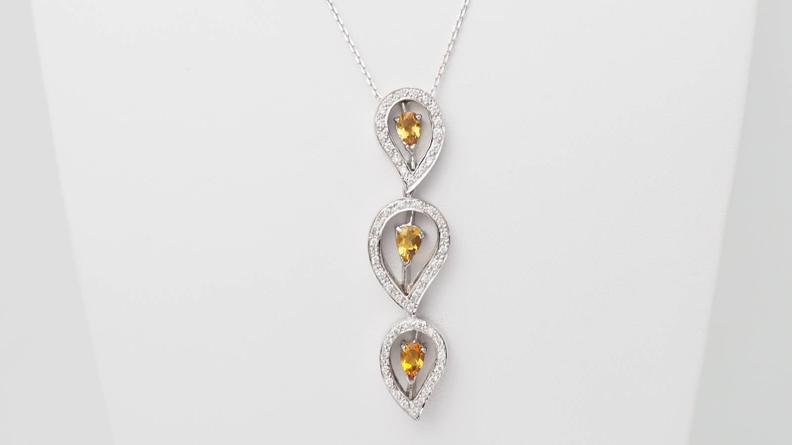Collier en citrine et diamants