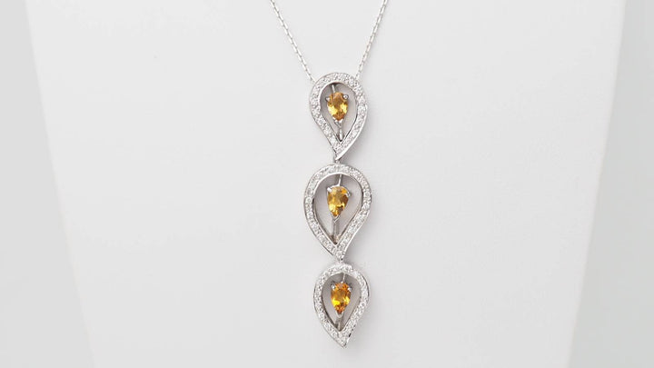 Collier en citrine et diamants