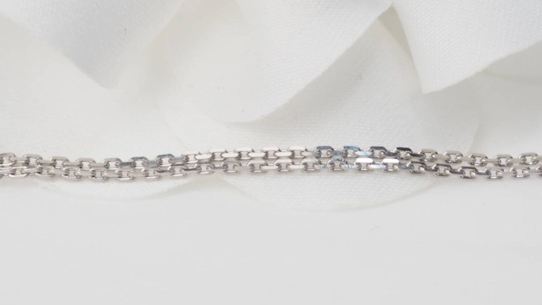 Collier en or blanc, citrine et diamants