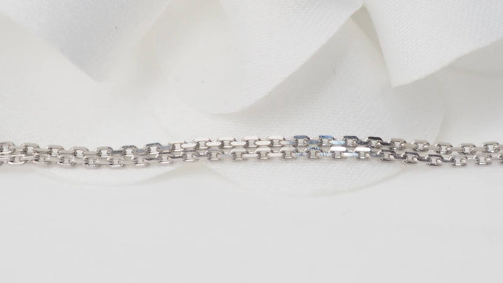 Collier en or blanc, citrine et diamants
