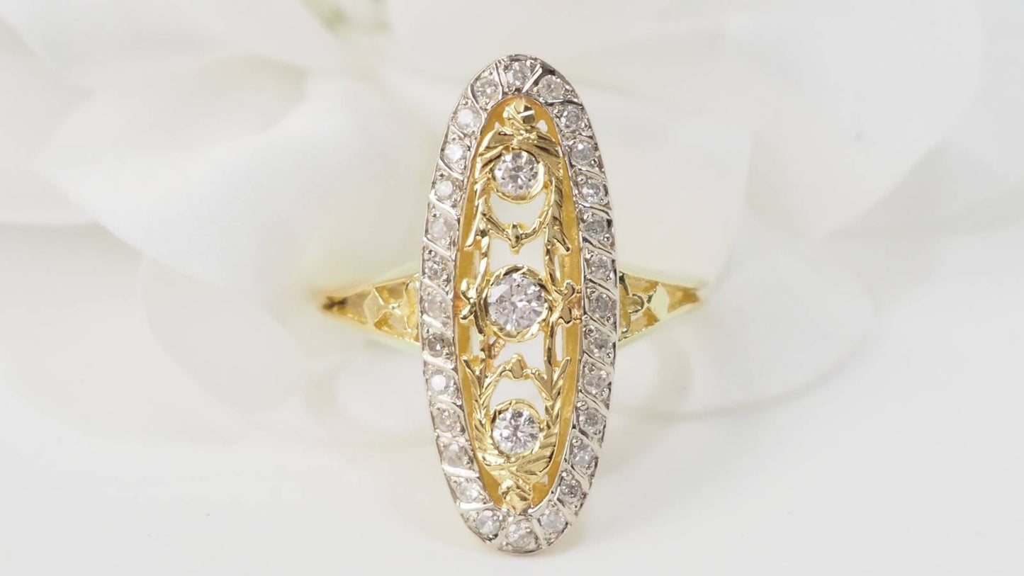 Bague marquise 