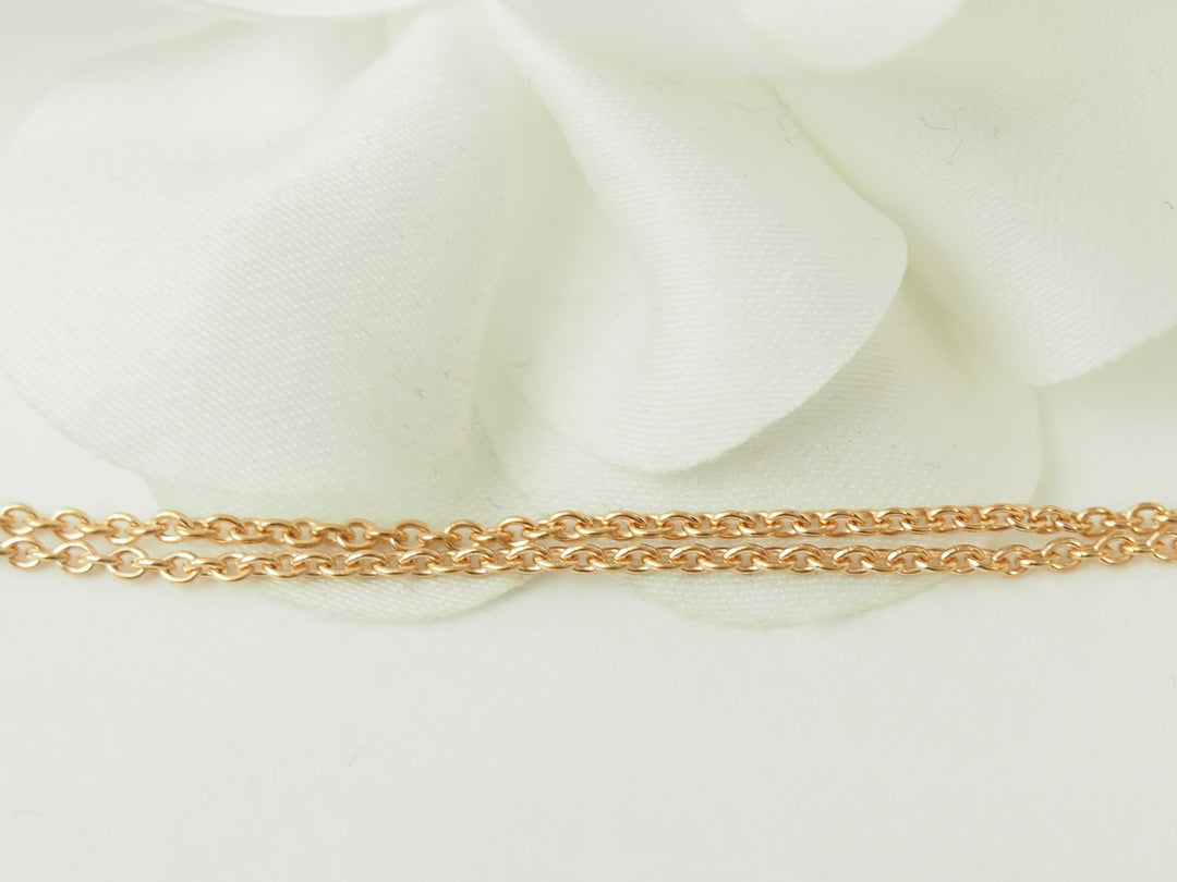 Collier trèfle en or rose et diamants