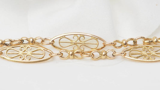 Collier ancien filigrane en or jaune