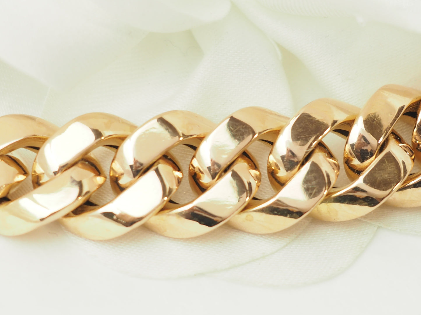 Bracelet vintage maille gourmette en or rose