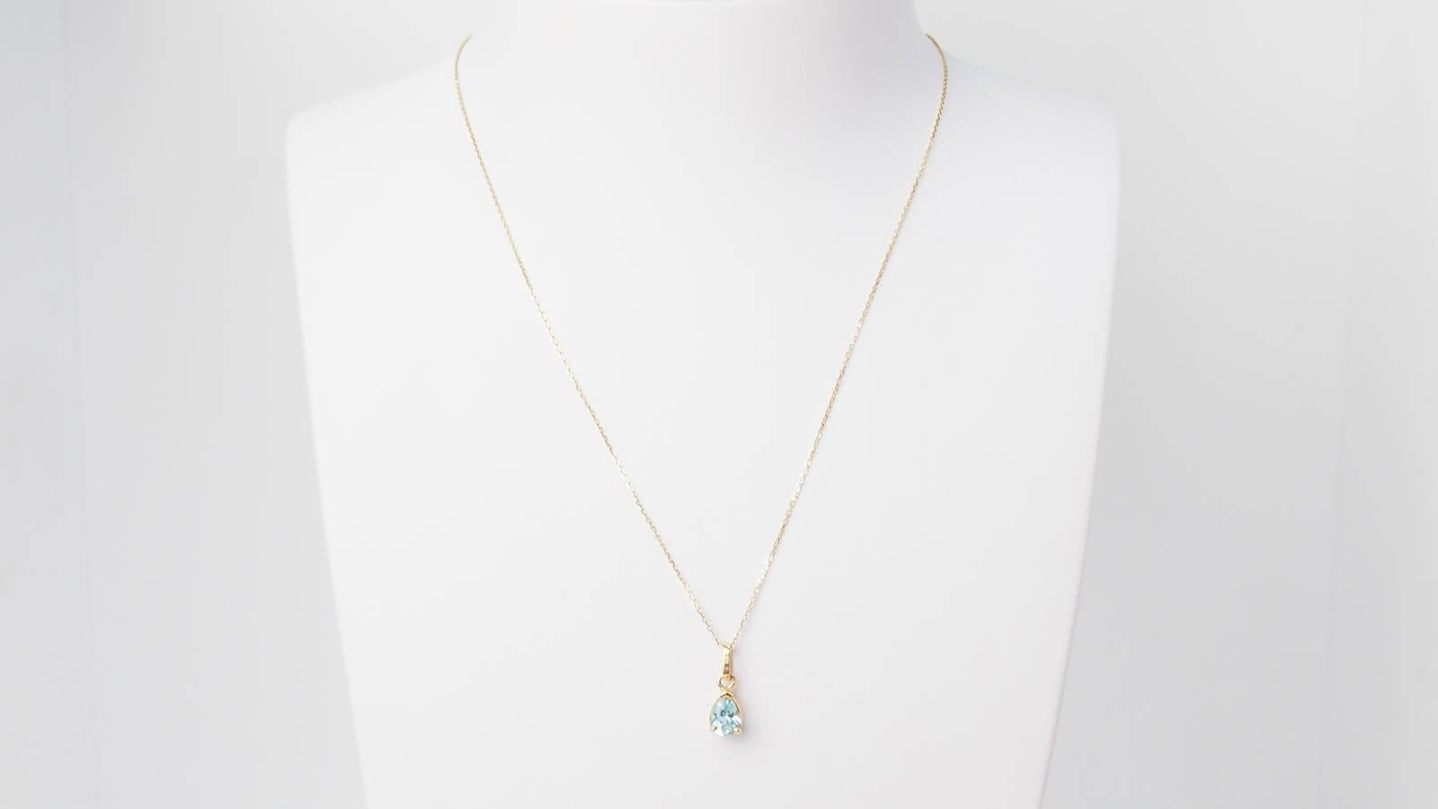 Collier solitaire en or jaune 