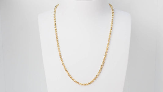 Collier maille jaseron en or jaune