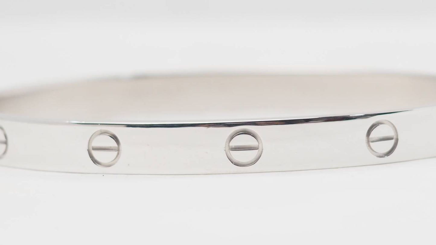 Bracelet Cartier Love en or blanc