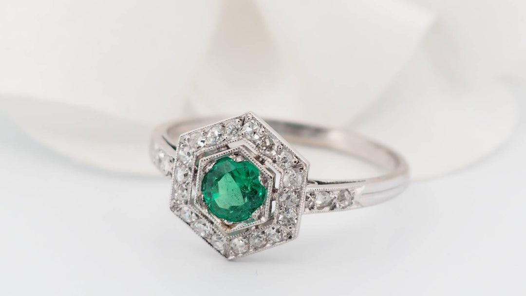 Idée de bague en émeraude 