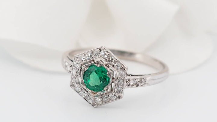 Idée de bague en émeraude 