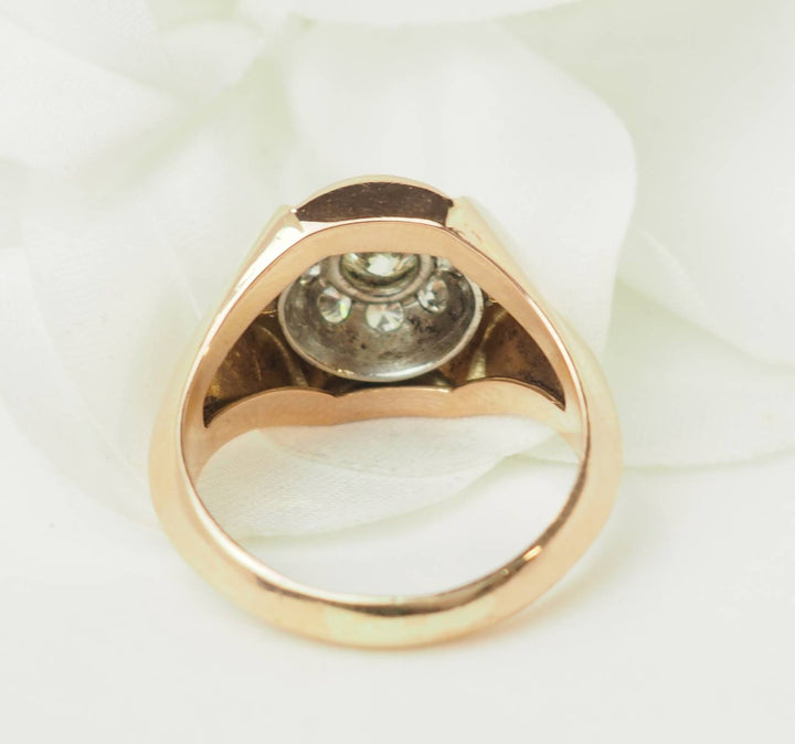 Bague Tank en or rose et diamants