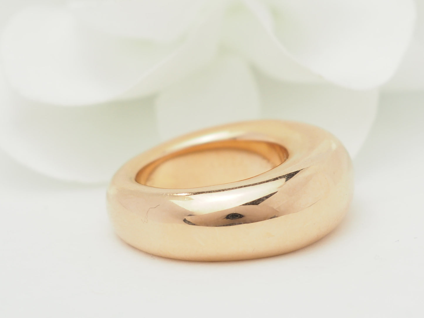 Bague Jonc Chaumet en or rose