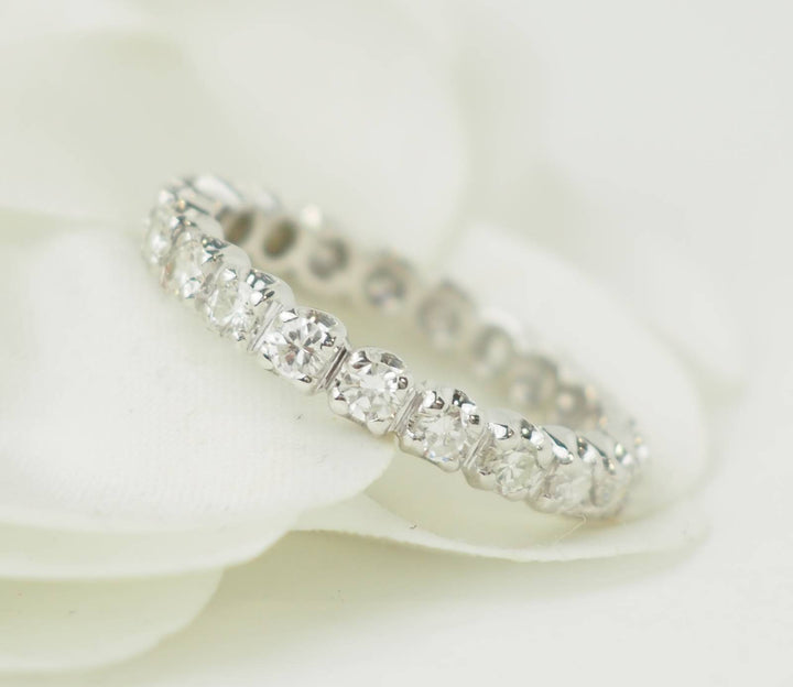 Alliance américaine en or blanc et diamants 1,26ct