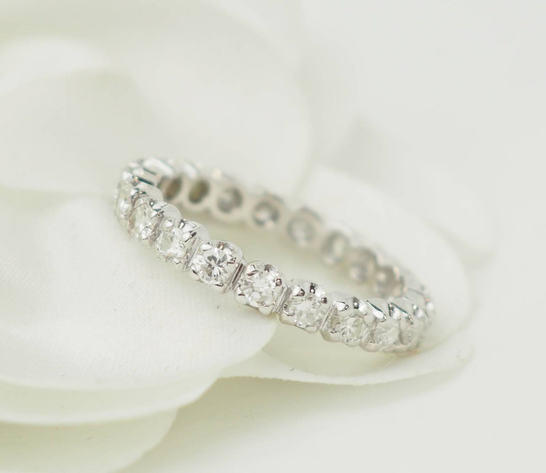Alliance américaine en or blanc et diamants 1,26ct