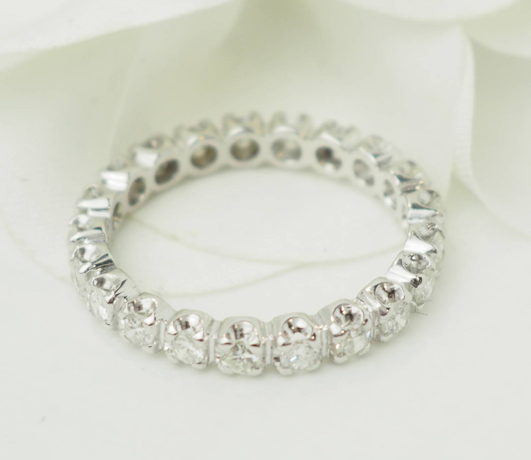 Alliance américaine en or blanc et diamants 1,26ct