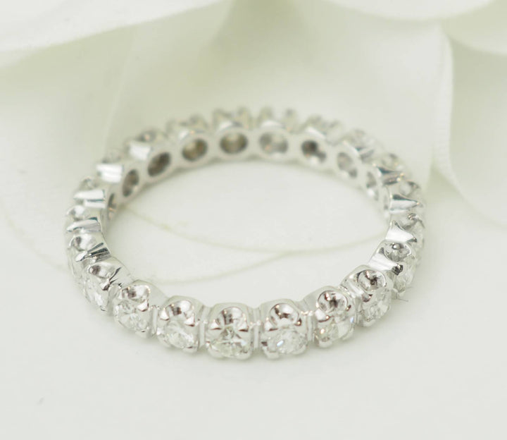 Alliance américaine en or blanc et diamants 1,26ct