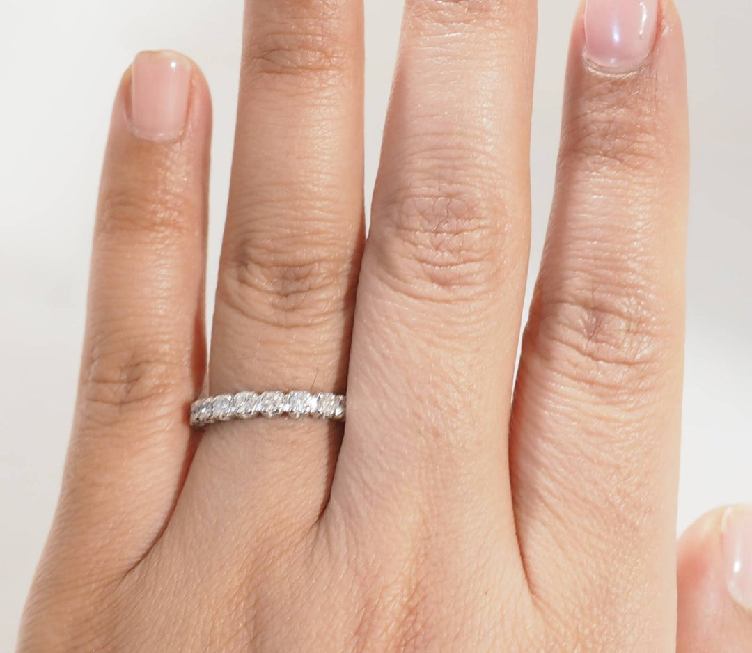 Alliance américaine en or blanc et diamants 1,26ct