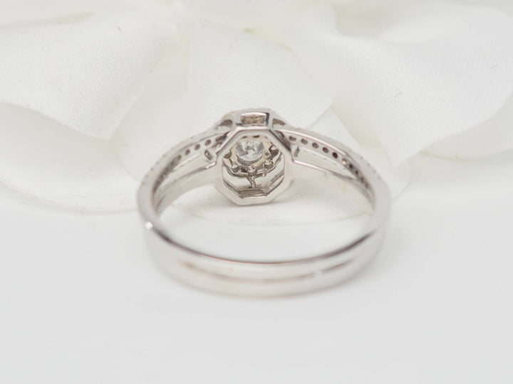 Bague solitaire en or blanc et diamants 0.66ct