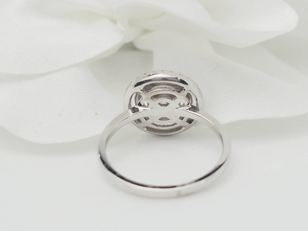 Bague solitaire en or blanc et diamant de 0,46 ct