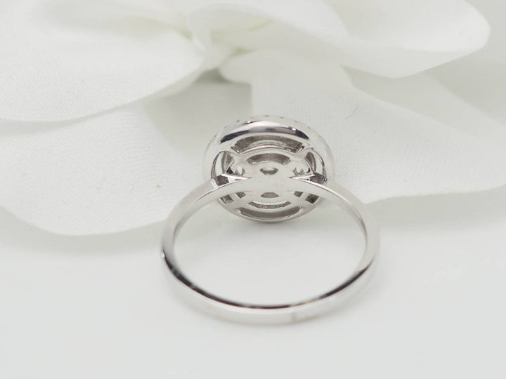 Bague solitaire en or blanc et diamant de 0,46 ct