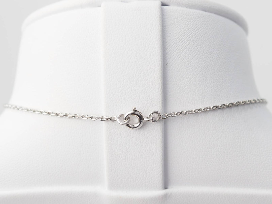 Collier coeur en or blanc et diamants