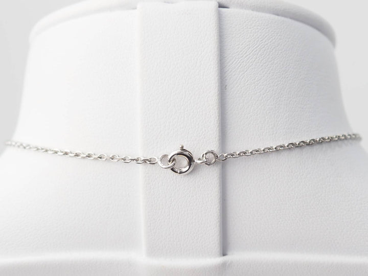 Collier coeur en or blanc et diamants