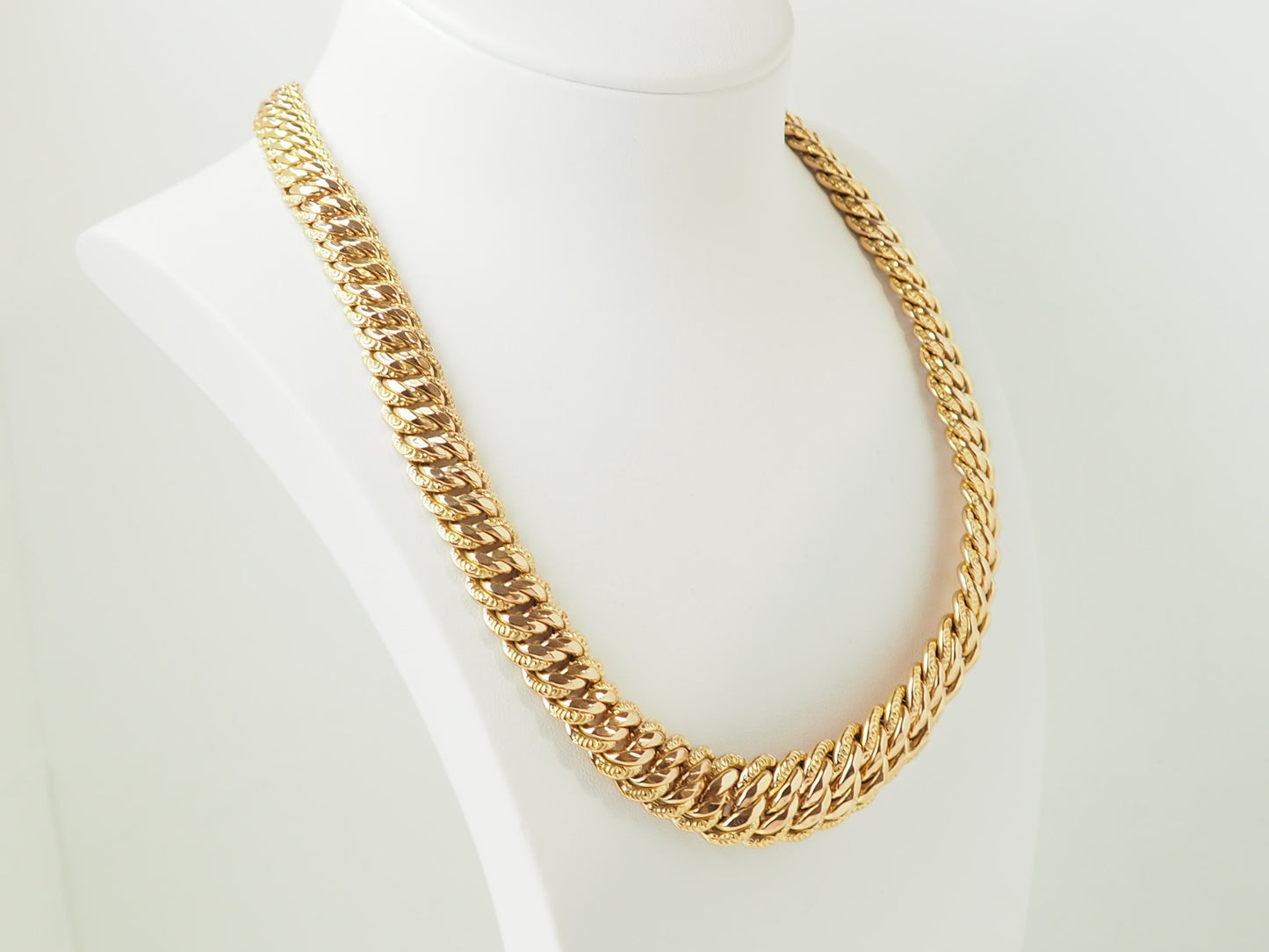 Collier Maille Américaine Or Rose 18k Large – Bijou Vintage Luxe