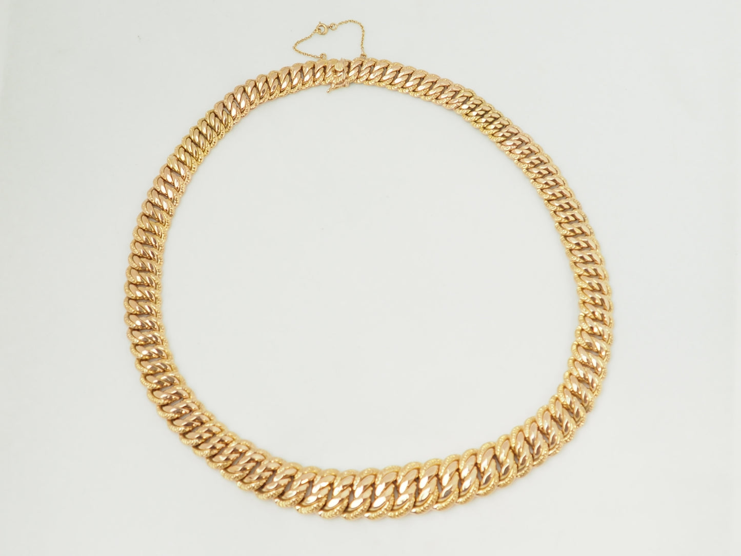 Collier Maille Américaine Or Rose 18k Large – Bijou Vintage Luxe