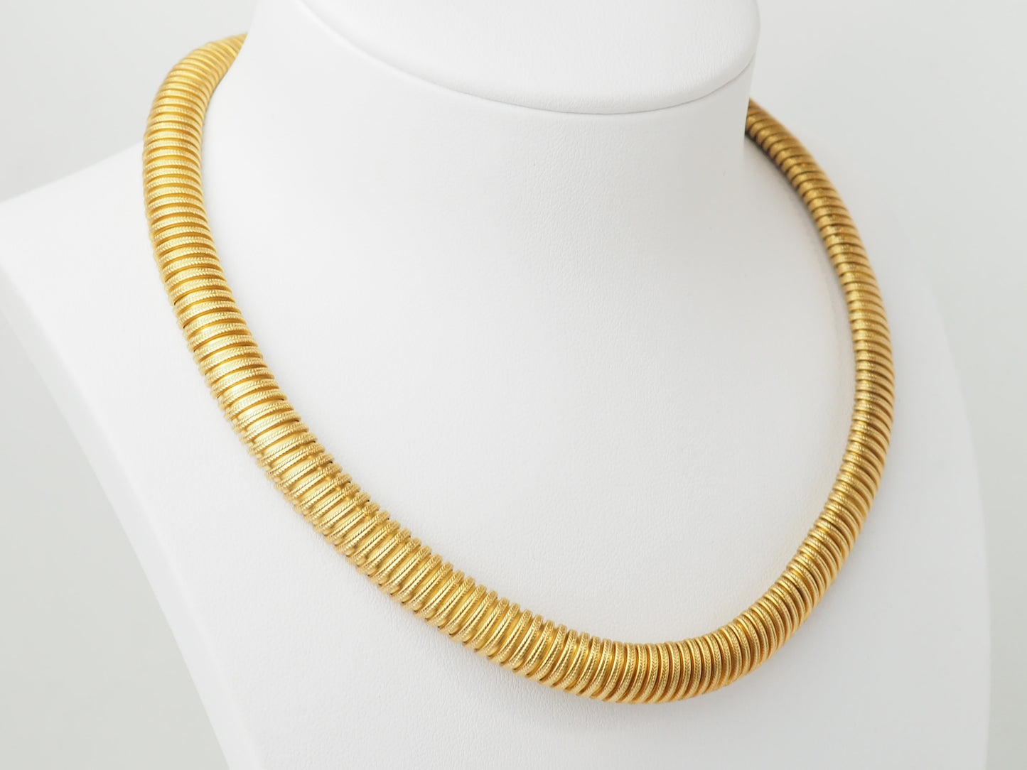 Collier Tubogas Or Jaune 18k Vintage