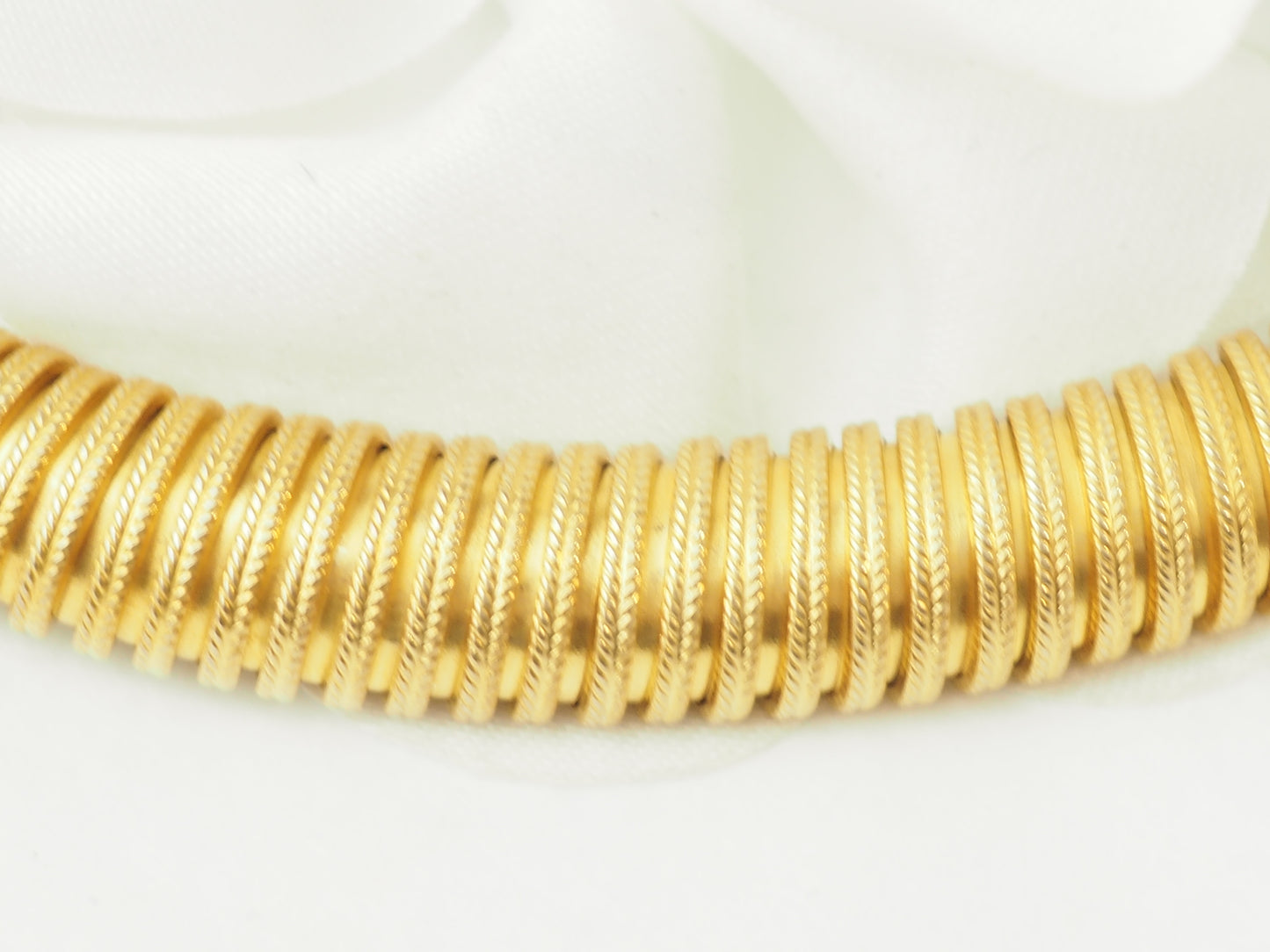 Collier Tubogas Or Jaune 18k Vintage – Collier Luxe Souple