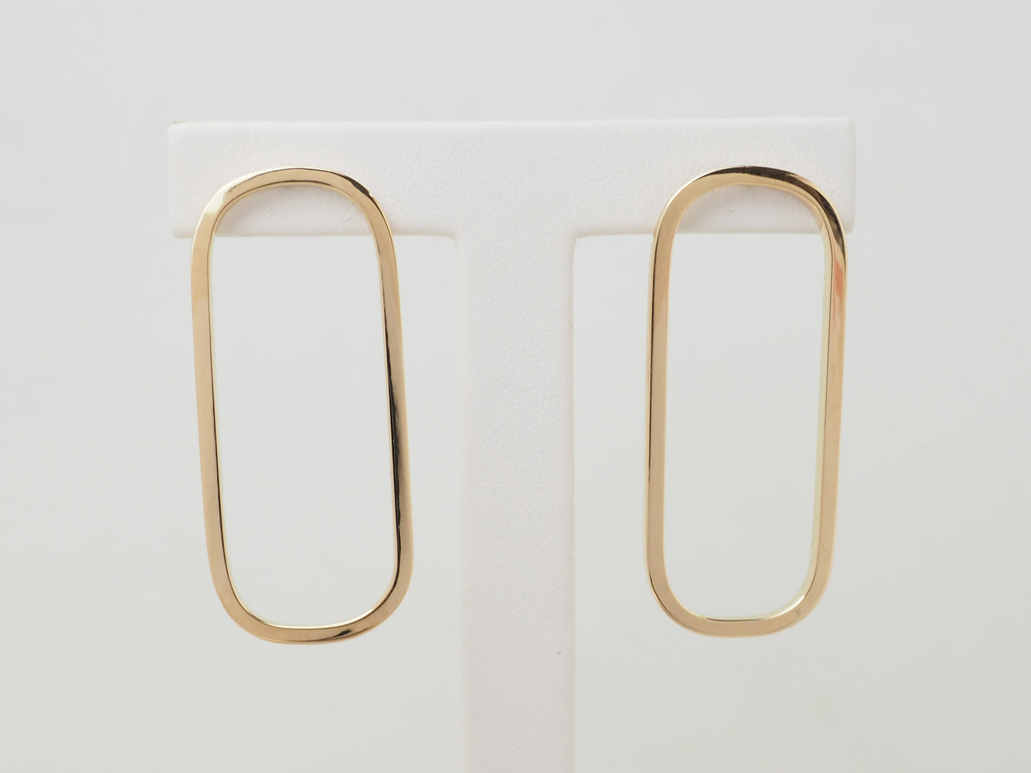 Boucles d’oreilles rectangles allongées en or jaune