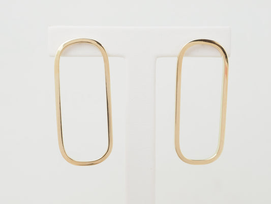 Boucles d’oreilles rectangles allongées en or jaune