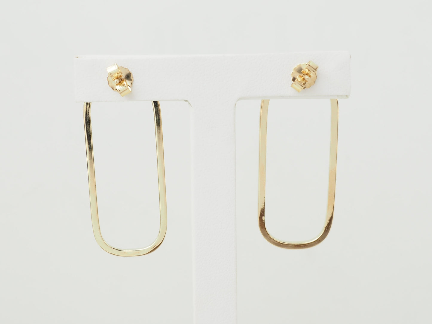 Boucles d’oreilles rectangles allongées en or jaune