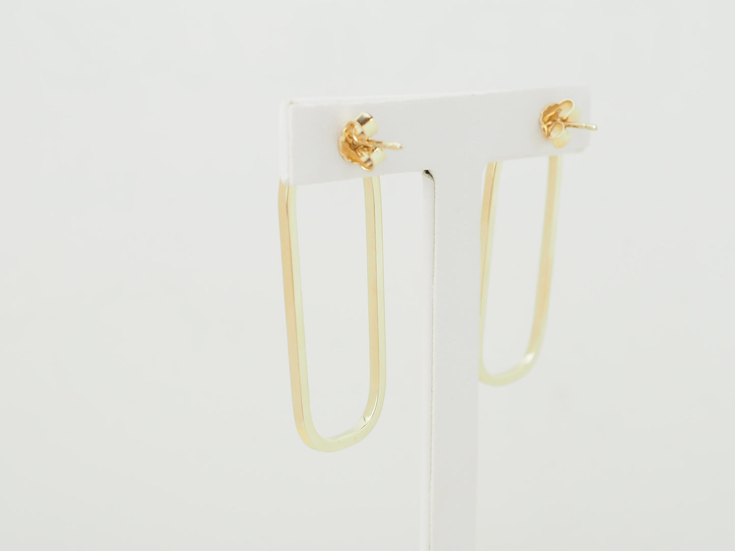 Boucles d’oreilles rectangles allongées en or jaune