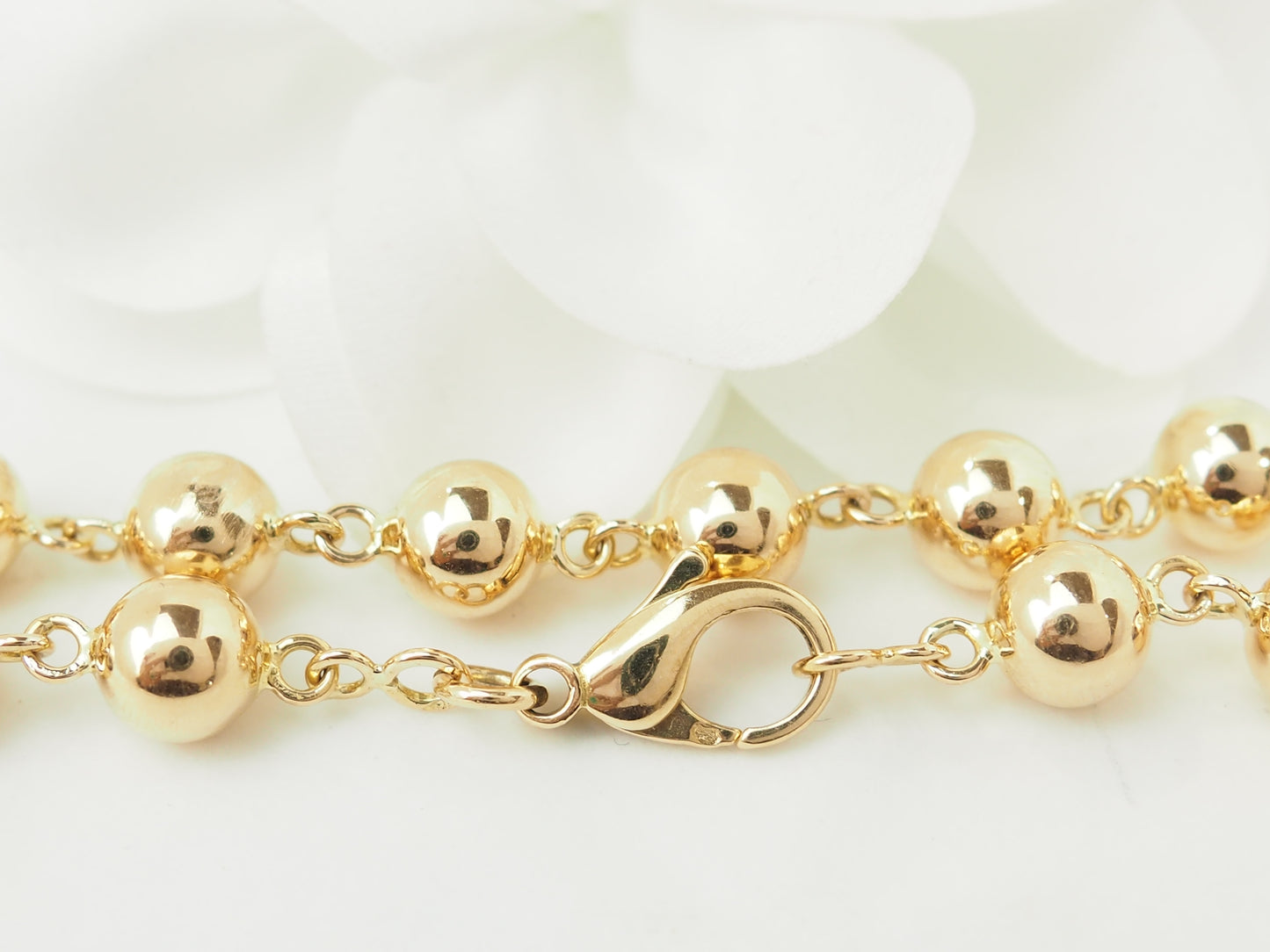 Bracelet marseillais or rose 18 kt –boules régulières 8 mm