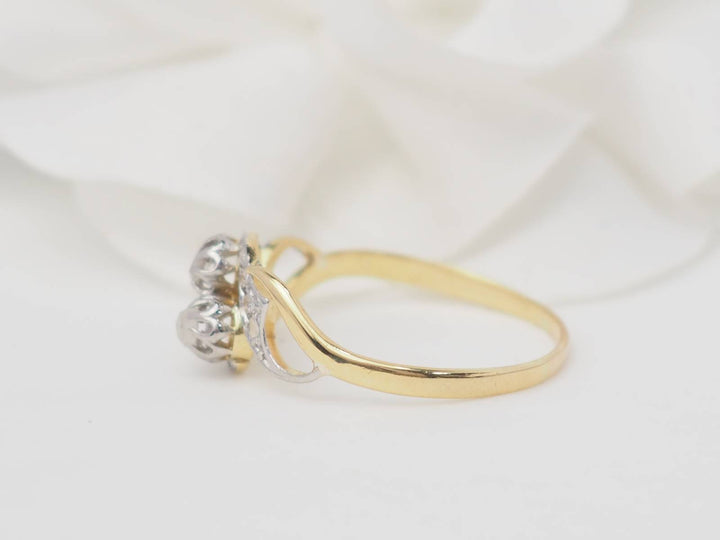 Bague Toi &amp; Moi en or bicolore et diamants
