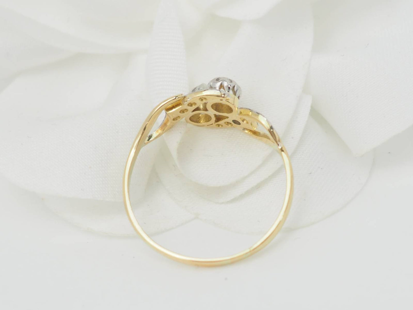 Bague Toi & Moi en or bicolore et diamants