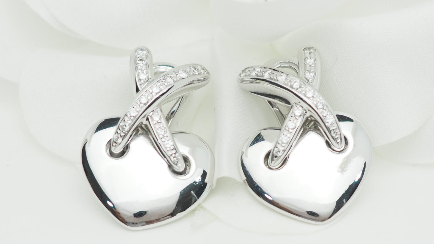 Boucles d'oreilles CHAUMET Liens en or blanc et diamants