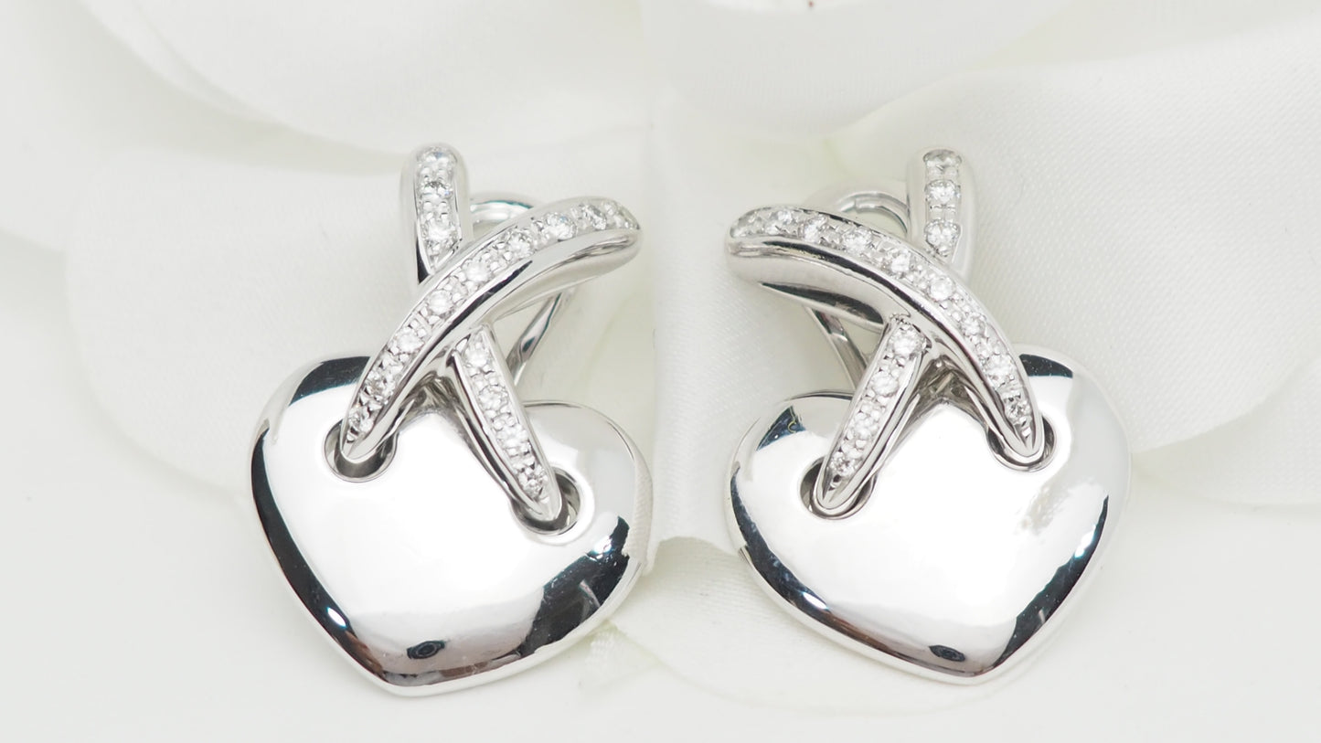 Boucles d'oreilles CHAUMET Liens en or blanc et diamants