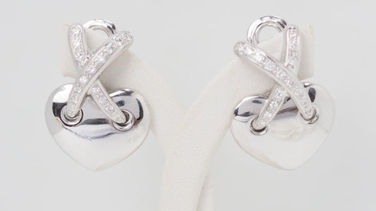 Boucles d'oreilles CHAUMET Liens en or blanc et diamants