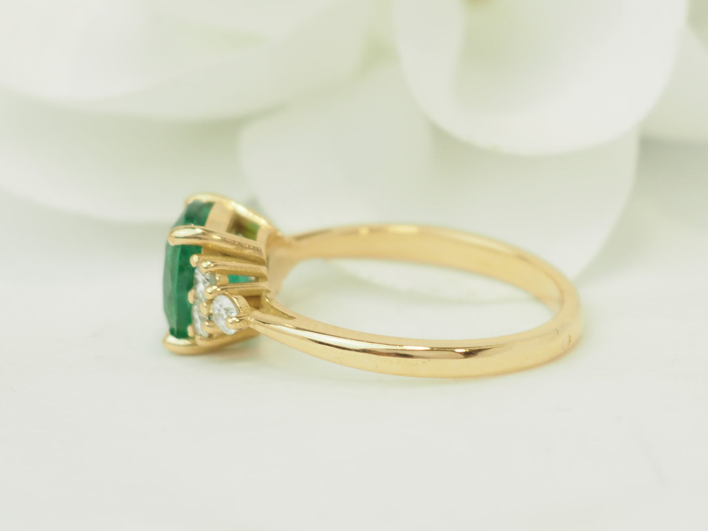 Bague Émeraude 2cts Diamants Or Jaune 18kt