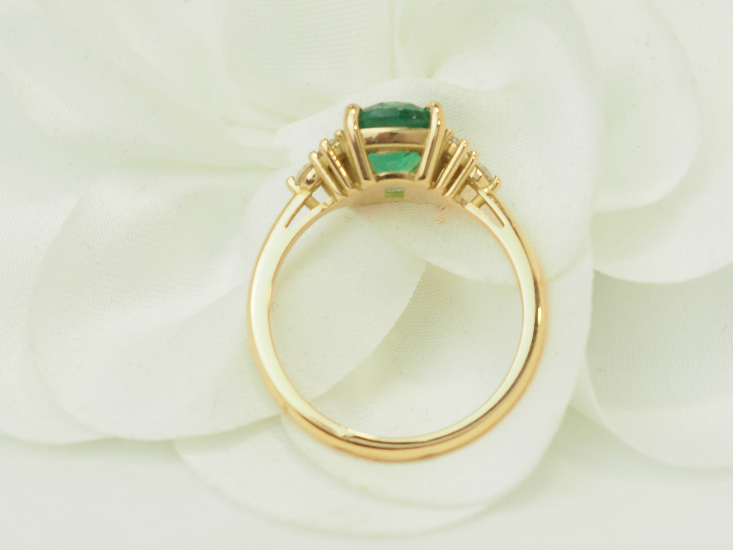 Bague Émeraude 2cts Diamants Or Jaune 18kt