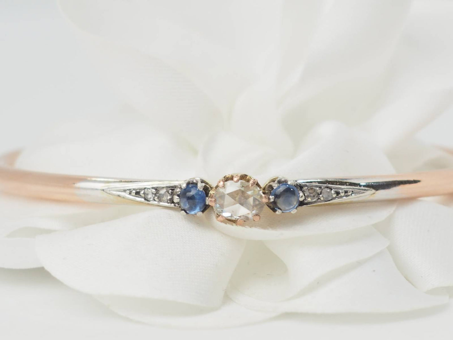 bracelet Art Nouveau en or rose et diamant en vente près d'Aubagne