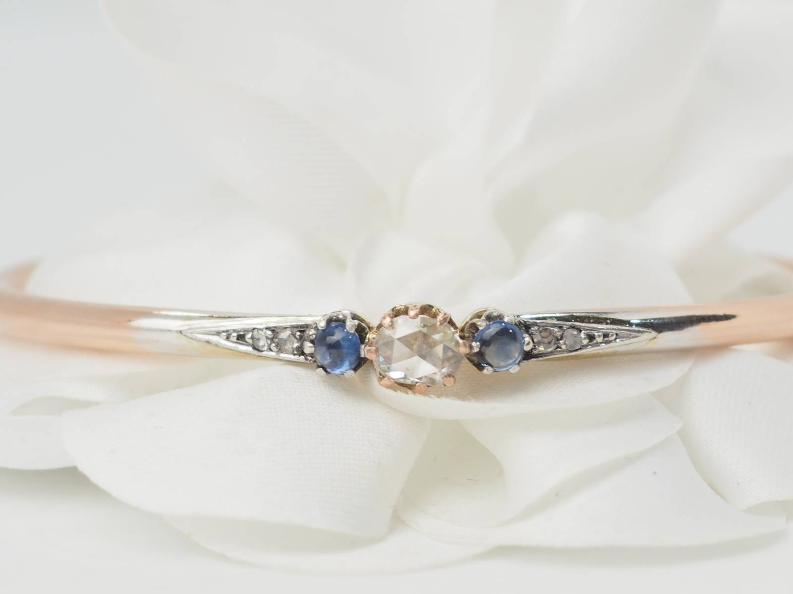 bracelet Art Nouveau en or rose et diamant en vente près d'Aubagne