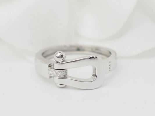 Bague Fred force 10 en or blanc et diamants