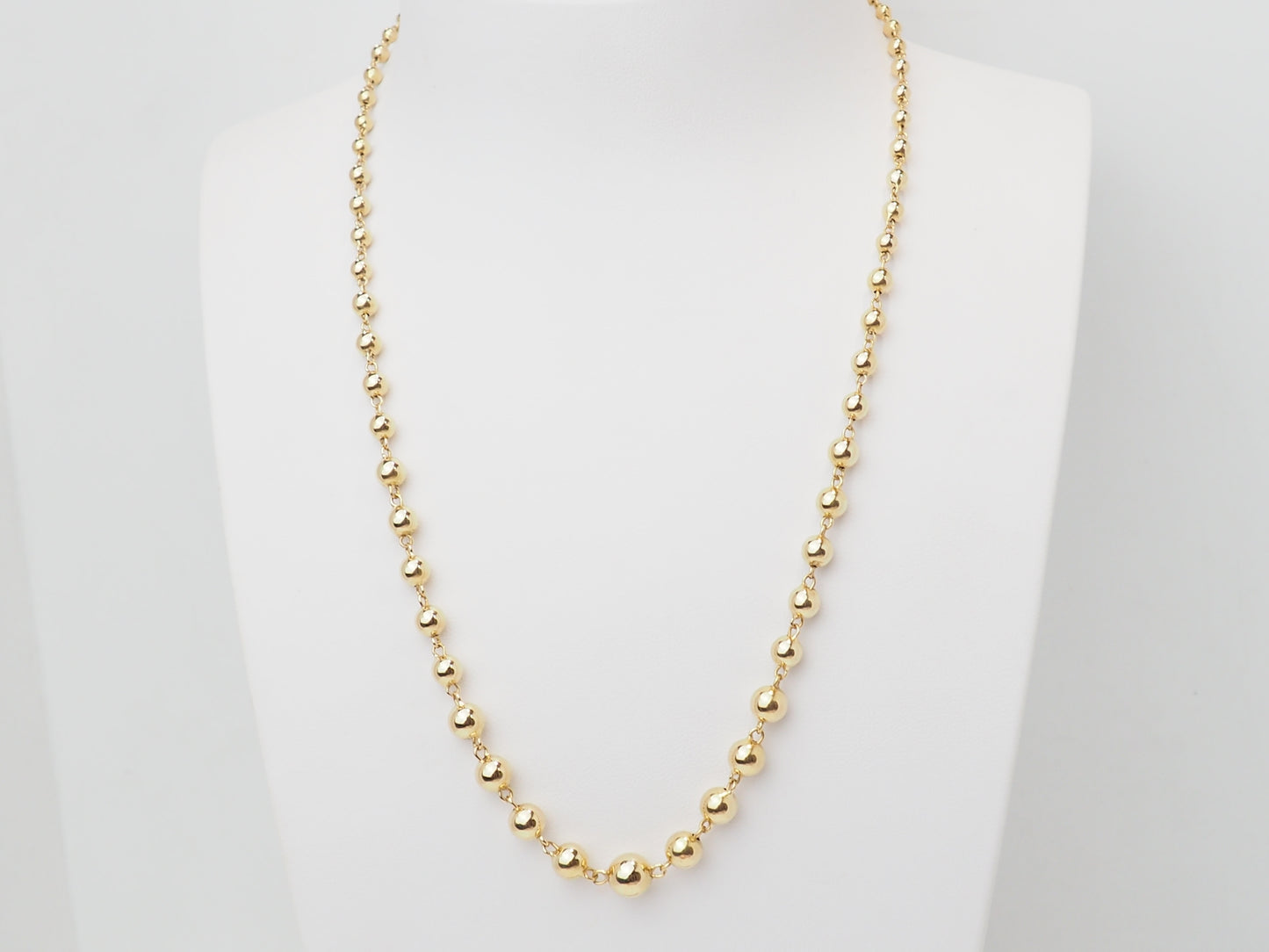 Collier marseillais en or jaune 18 carats à boules dégradées