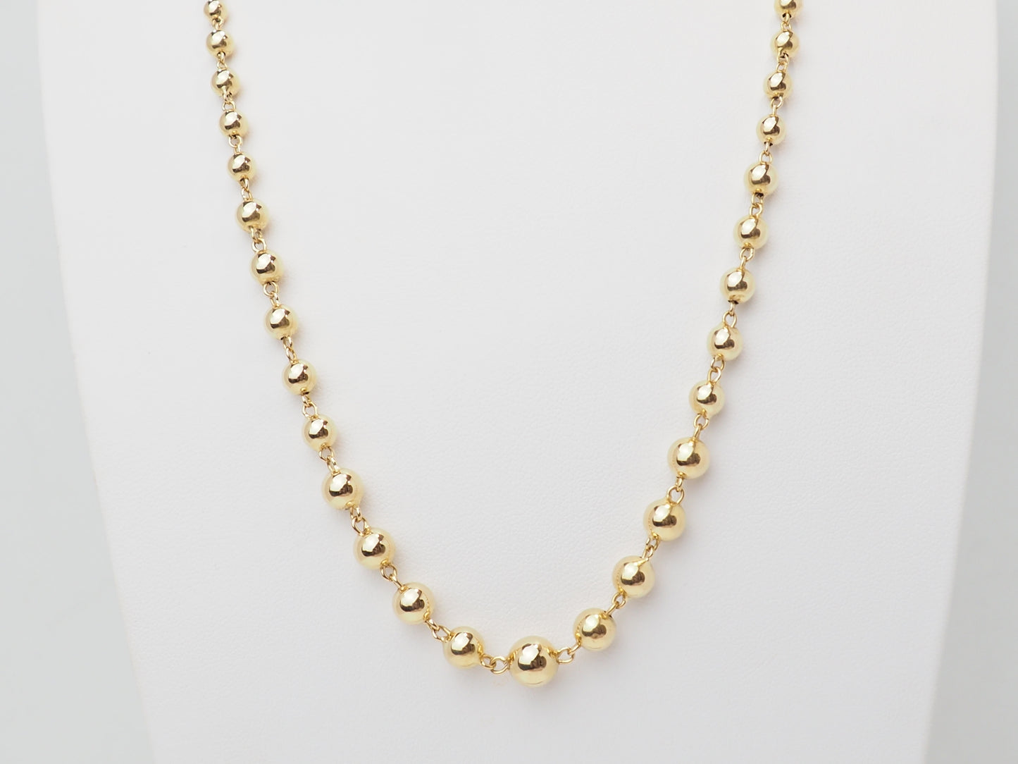 Collier marseillais en or jaune 18 carats à boules dégradées
